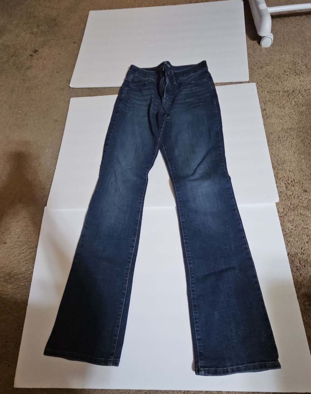 Lee Regular Fit Bootcut Mid Rise Jeans Size 6 Long Dark Wash Flex Motion
